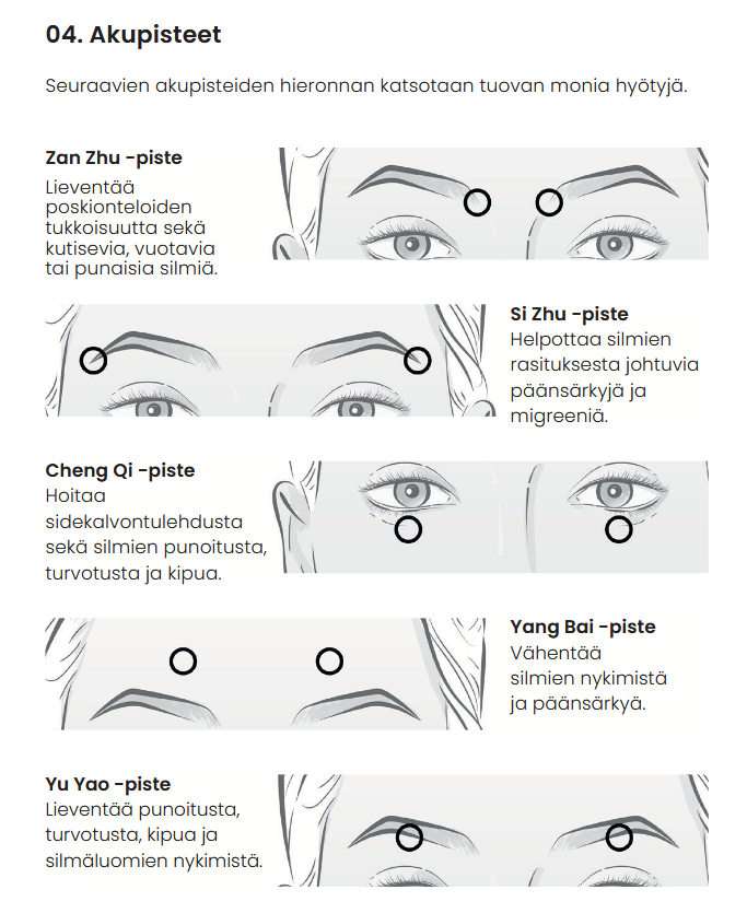 Kuva: Tenscare käyttöohje - OKO Eye mask